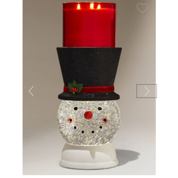 Bath & Body Works Bath & Body Snowman Water Globe Pedestal 3wick